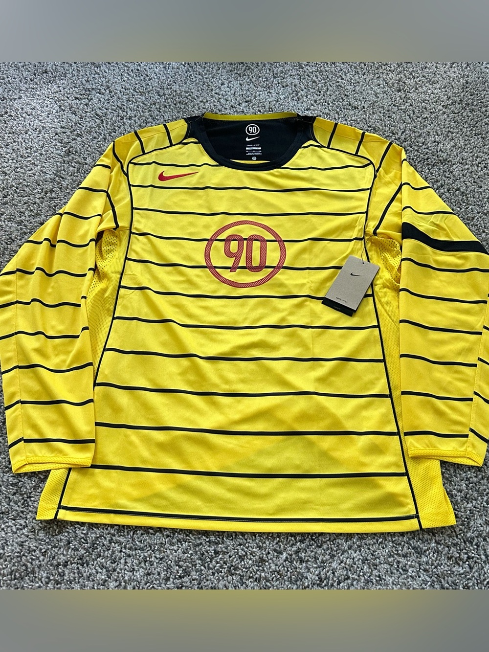 Nike Total 90 Energy 6 Men's Soccer Dri-Fit Jersey Yellow Men’s XL IM6315-719
